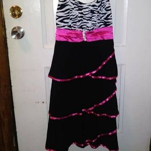 XL Pink and Black Dress